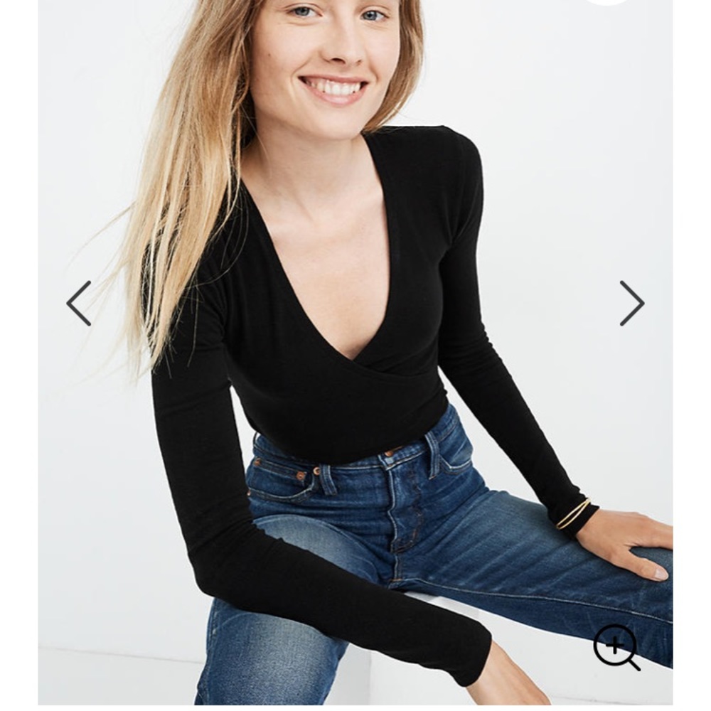 Madewell Wrap V Neck Bodysuit